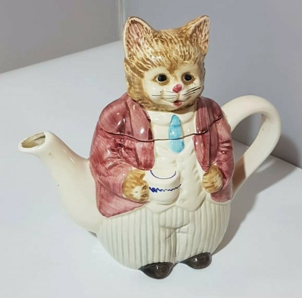 Винтажный Декоративный Чайник Мистер Кот