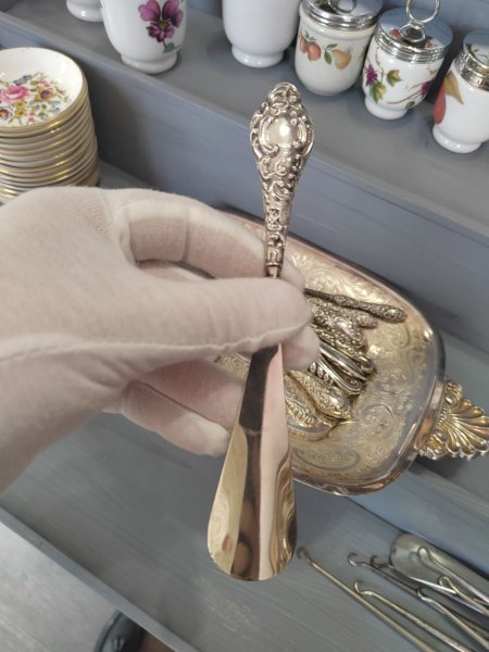 Викторианская Серебряная Ложка для обуви