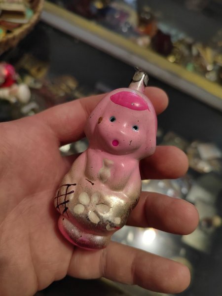 Винтажная Ёлочная Игрушка Эскимос СССР