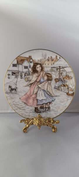 Винтажная декоративная рождественская тарелка "Рождественское желание" Royal Worcester