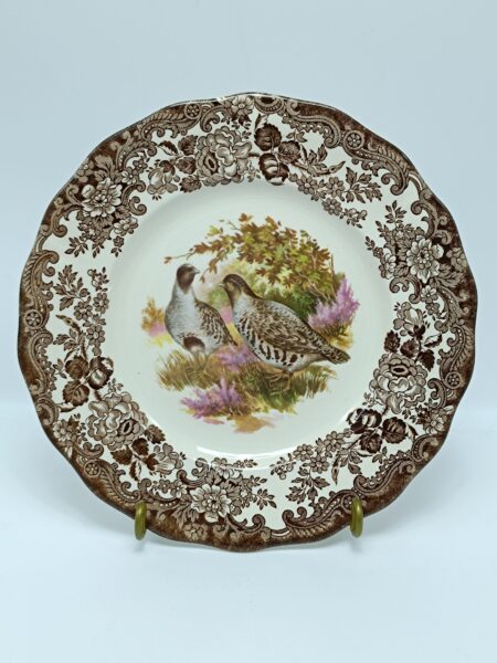 Тарелка декоративная "Куропатки. Птицы". Охота. Фарфор, деколь. Palissy, The Royal Worcester group, Англия, 1970 гг.