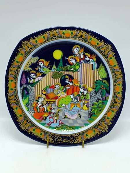 Коллекционная настенная тарелка "Рoждествeнcкиe пecни" Weihnachten. Rosenthal Германия 1987 год
