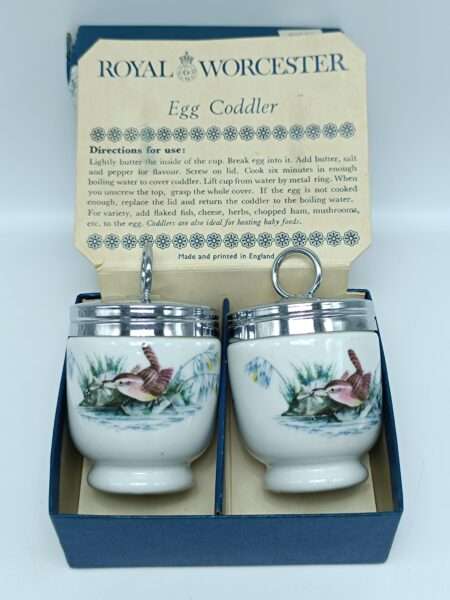 Парные винтажные кодлеры на 1 яйцо Royal Worcester Англия. Клеймо 1950-1983 гг.