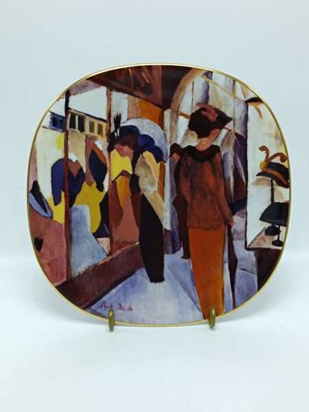 Декоративная винтажная тарелка "Магазин модной одежды" Rosenthal, А. Макке (A. Macke)