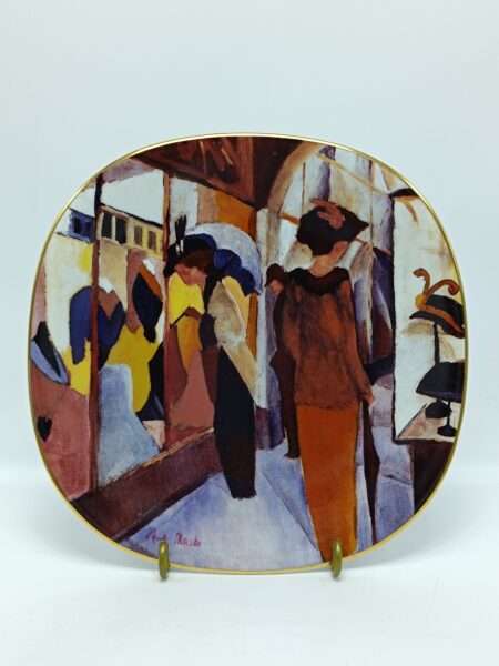 Декоративная винтажная тарелка "Магазин модной одежды" Rosenthal, А. Макке (A. Macke)