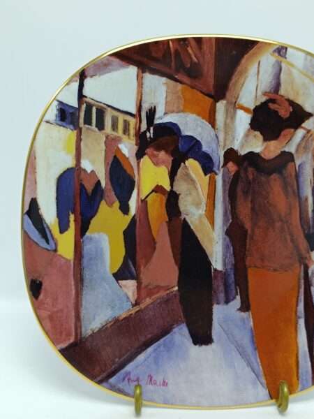 Декоративная винтажная тарелка "Магазин модной одежды" Rosenthal, А. Макке (A. Macke)
