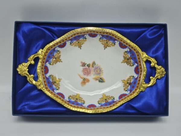 Винтажное фарфоровое блюдо Regency Fine Arts. Глубокое. В оригинальной коробке.