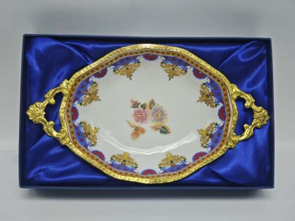Винтажное фарфоровое блюдо Regency Fine Arts. Глубокое. В оригинальной коробке.