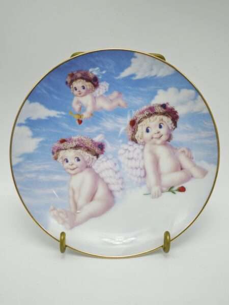 Винтажная декоративная тарелка "Ангелочки". The Hamilton Collection, США. Kristin Dreamsicles