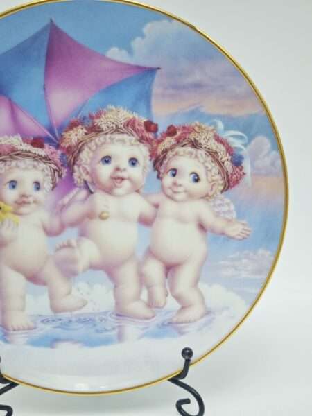 Винтажная декоративная тарелка "Ангелочки". The Hamilton Collection, США. Kristin Dreamsicles