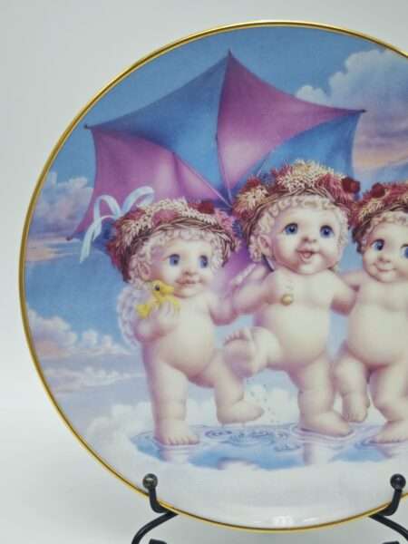 Винтажная декоративная тарелка "Ангелочки". The Hamilton Collection, США. Kristin Dreamsicles