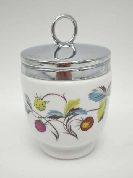 Винтажный коллекционный кодлер на 2 яйца "Земляника", Royal Worcester Англия. Фарфор.