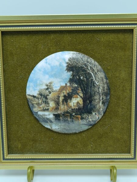 Винтажная настенная плакетка/панно. Фарфор. CROWN, STAFFORDSHIRE, ENGLAND