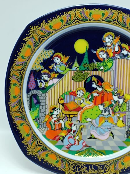 Коллекционная настенная тарелка "Рoждествeнcкиe пecни" Weihnachten. Rosenthal Германия 1987 год