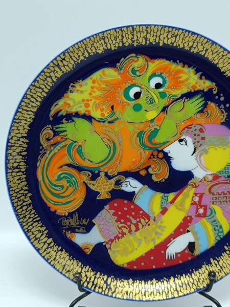Декоративная коллекционная тарелка винтажная Rosenthal "Аладдин и чудо-лампа". Германия