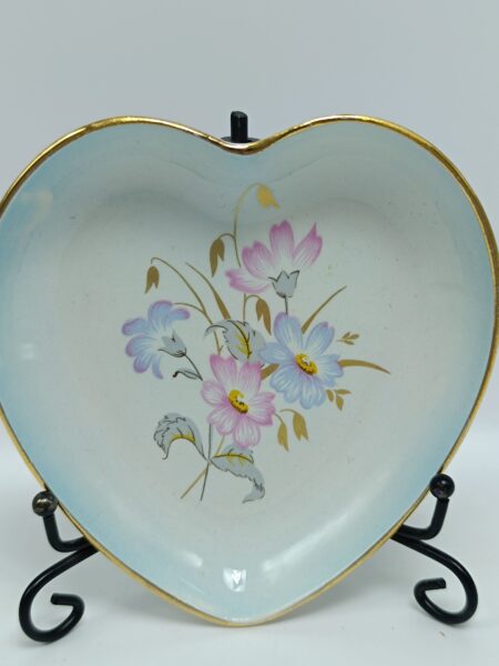 Винтажное блюдце в форме сердца. Фарфор. Позолота. Royal Worcester Англия