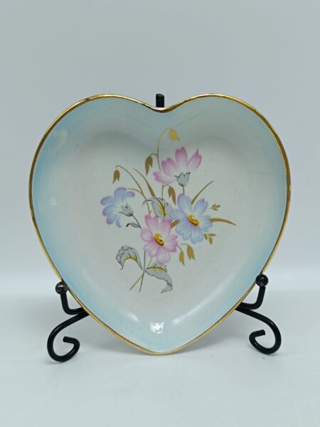 Винтажное блюдце в форме сердца. Фарфор. Позолота. Royal Worcester Англия