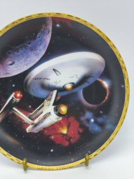 Коллекционная фарфоровая, декоративная тарелка STAR TREK USS Enterprise NCC-1701, Limited Edition, The Hamilton Collection, космический корабль, космос