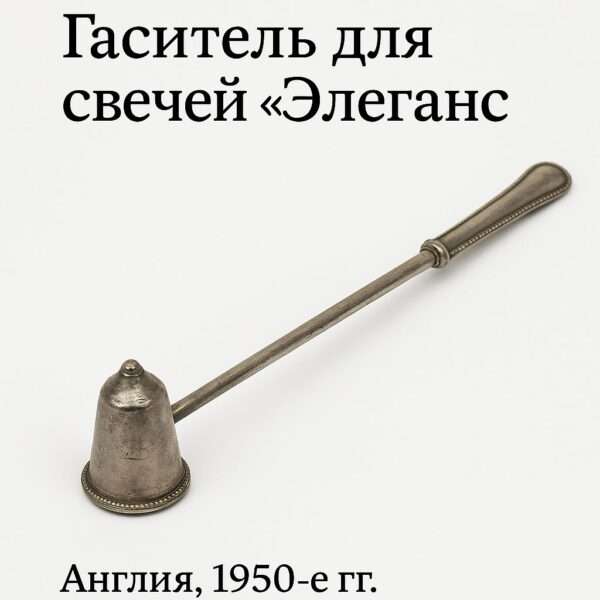 Антикварный серебристый гаситель для свечей Элеганс