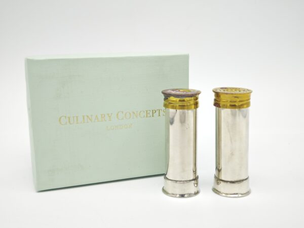 Винтажная солонка и перечница. Серебрение и латунь. Culinary Concepts, Лондон