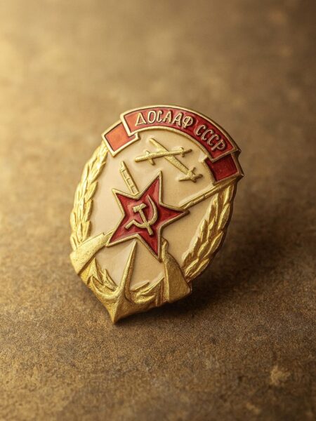 Значок редкий ДОСААФ СССР - с хранения коллекционный знак на булавке