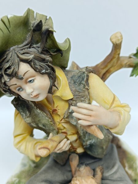 Статуэтка "Мальчик с собачкой". Фарфор. Capodimonte Каподимонте, Италия. Ручная работа