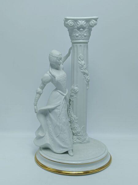 Подсвечник "Джульетта". Бисквитный Фарфор. Позолота. Franklin Mint, США, 1986 год