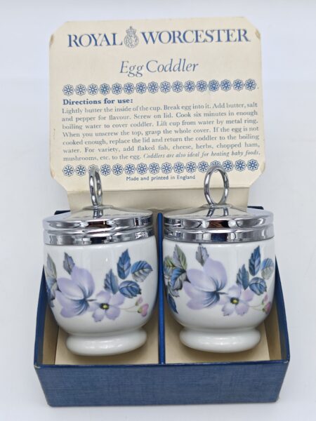 Парные винтажные кодлеры "Ежевика" на 1 яйцо Royal Worcester Англия. Клеймо 1950-1983 гг.