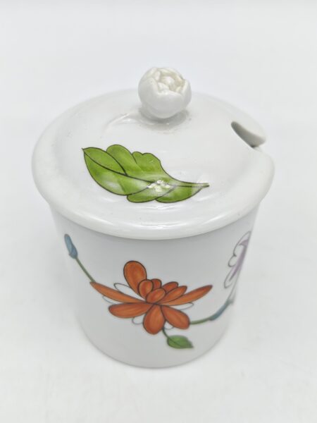 Винтажная фарфоровая баночка с крышкой для горчицы Royal Worcester, Англия