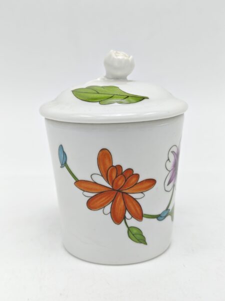 Винтажная фарфоровая баночка с крышкой для горчицы Royal Worcester, Англия