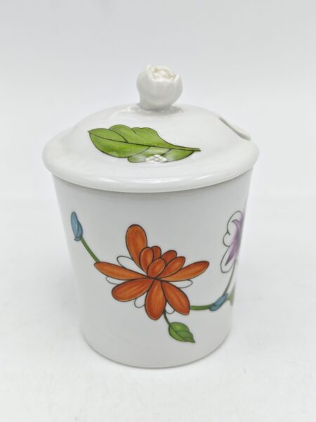Винтажная фарфоровая баночка с крышкой для горчицы Royal Worcester, Англия