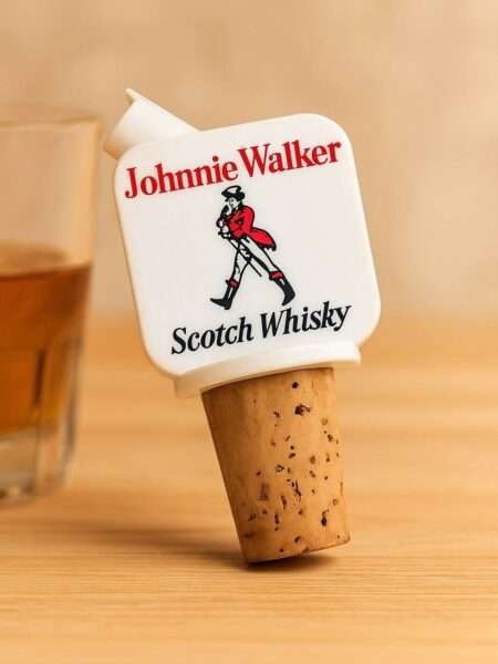 Винтажная пробка-дозатор из пластика и пробкового материала для бутылок Johnnie Walker Scotch Whisky