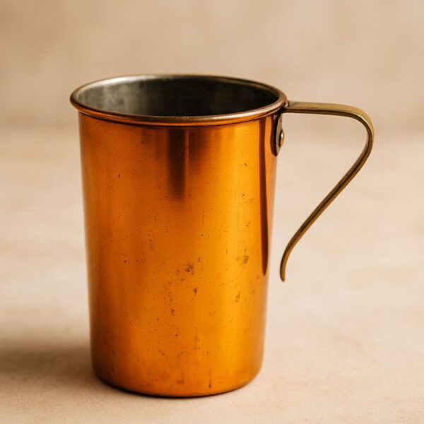 Медь-чаша 1 Cup с латунной ручкой мерный стакан-реликвия