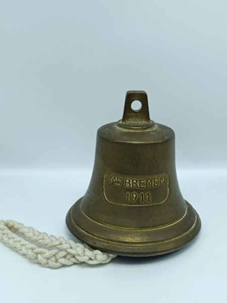 Антикварный Колокольчик корабельный Рында MS BREMEN 1911. Латунь.