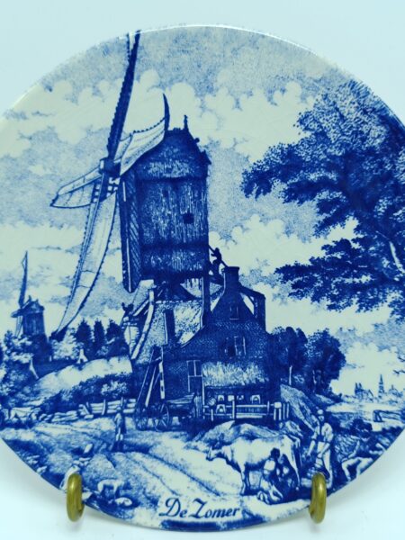 Винтажная декоративная тарелка Лето, De Zomer, Delft. Голландия. Керамика