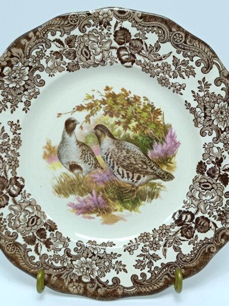 Тарелка декоративная "Куропатки. Птицы". Охота. Фарфор, деколь. Palissy, The Royal Worcester group, Англия, 1970 гг.