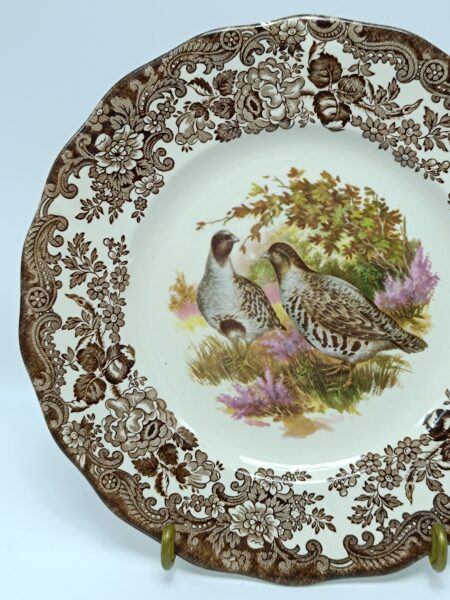 Тарелка декоративная "Куропатки. Птицы". Охота. Фарфор, деколь. Palissy, The Royal Worcester group, Англия, 1970 гг.
