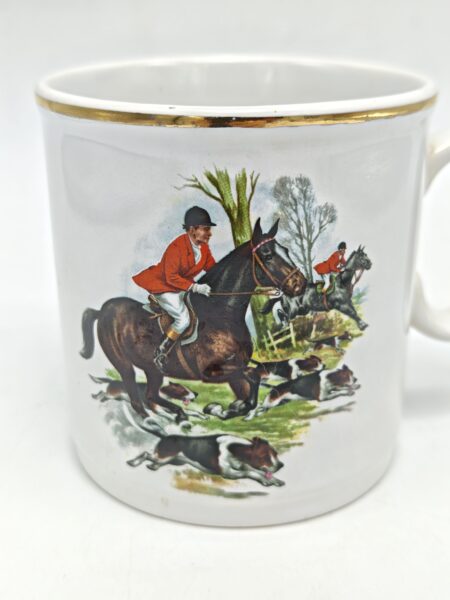Коллекционная пивная кружка "Английская охота". Фарфор. Деколь. Pall Mall Ware, Англия