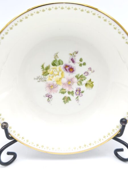 Винтажное блюдце для кодлера. Wedgwood, Англия 1980-е гг. Фарфор. Позолота. 10.3 см