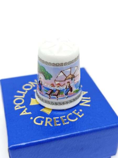Винтажный коллекционный наперсток Aegean Summer, изготовленный Apollon, Греция 1980-е годы