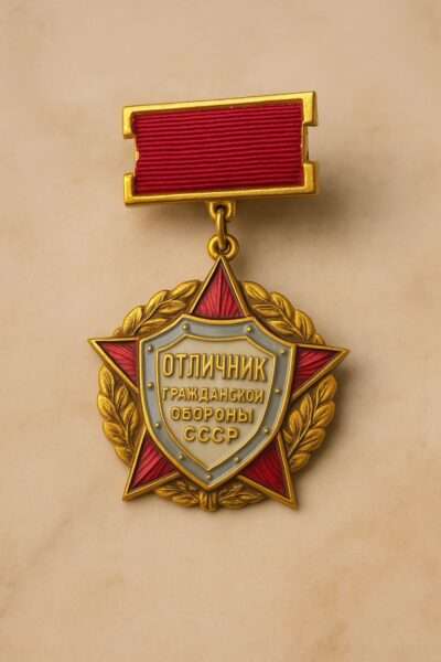 Знак нагрудный "Отличник гражданской обороны СССР" (СССР, 1970 1980-е гг.)